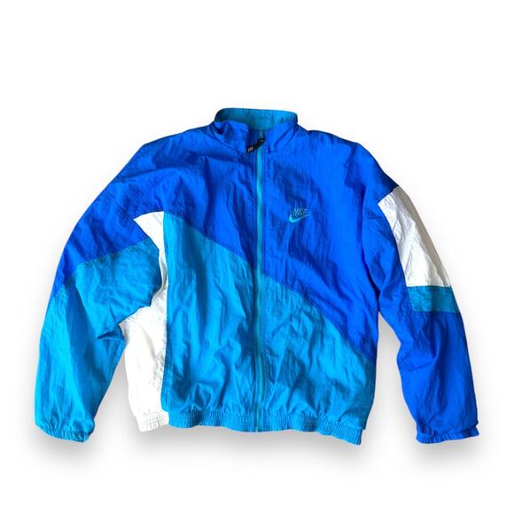 Rare Vintage Nike Men's Blue Green Windbreaker XL Track Suit Jacket & Pants Set - Picture 2 of 11